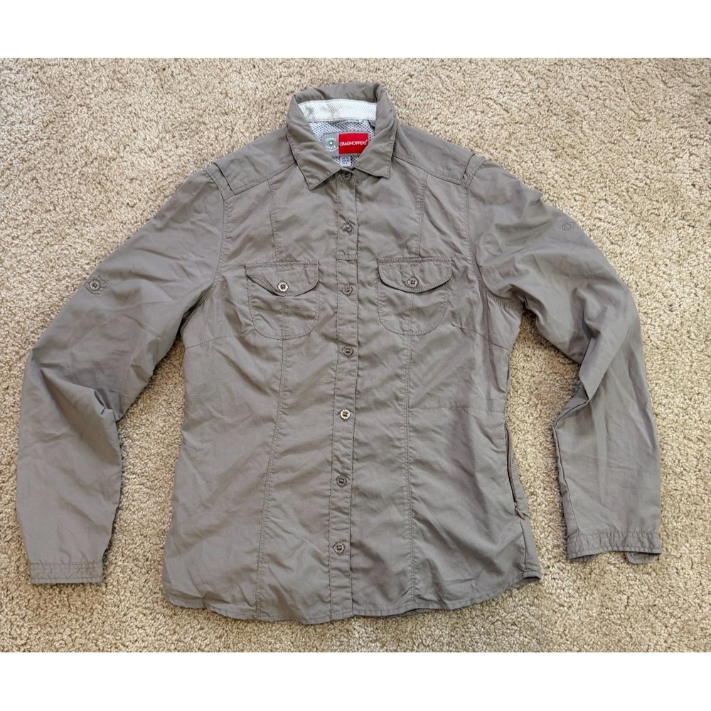 Craghoppers Nosilife Insect Shield Shirt Gray/Tan Sm 6 Outdoors‎ Hiking Fishing